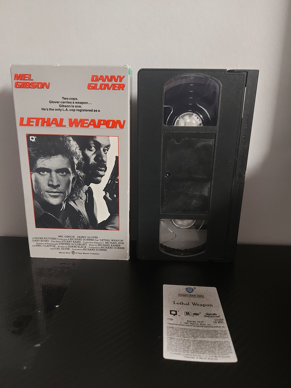 Vintage 1987 Lethal Weapon VHS Tape Mel Gibson